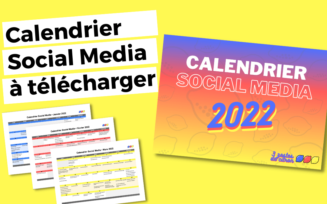 Calendrier Social Media 2022 : 550 idées de contenus à télécharger